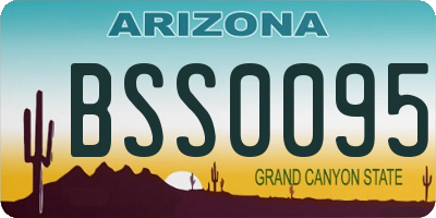 AZ license plate BSS0095