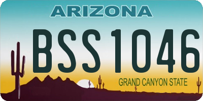 AZ license plate BSS1046