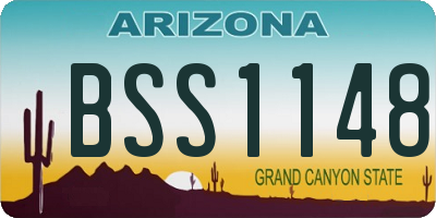 AZ license plate BSS1148
