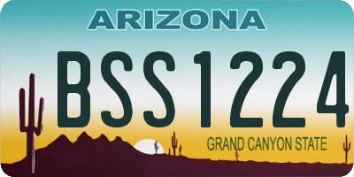 AZ license plate BSS1224