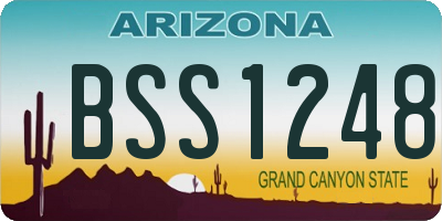 AZ license plate BSS1248