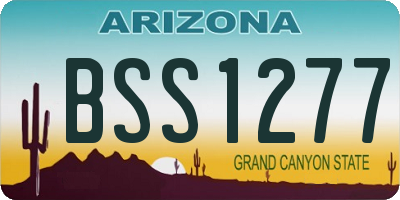 AZ license plate BSS1277