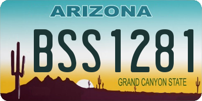 AZ license plate BSS1281