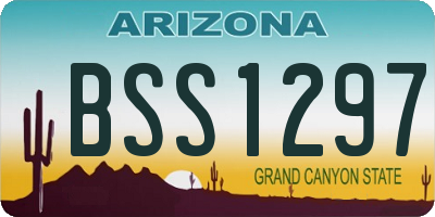 AZ license plate BSS1297