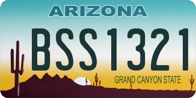 AZ license plate BSS1321