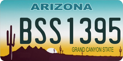 AZ license plate BSS1395