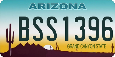 AZ license plate BSS1396