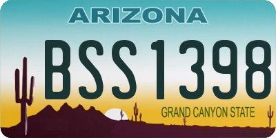 AZ license plate BSS1398