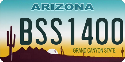 AZ license plate BSS1400