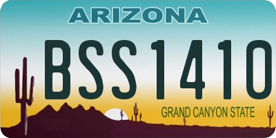 AZ license plate BSS1410