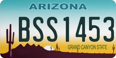AZ license plate BSS1453