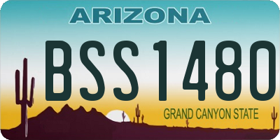 AZ license plate BSS1480