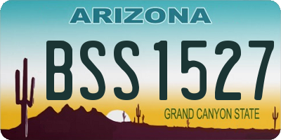 AZ license plate BSS1527