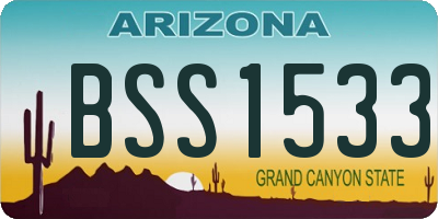 AZ license plate BSS1533