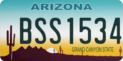 AZ license plate BSS1534