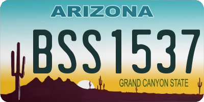 AZ license plate BSS1537