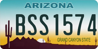 AZ license plate BSS1574