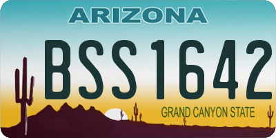 AZ license plate BSS1642