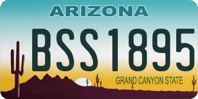 AZ license plate BSS1895