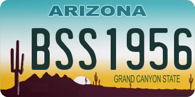 AZ license plate BSS1956