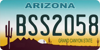 AZ license plate BSS2058