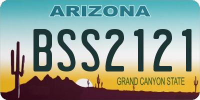 AZ license plate BSS2121