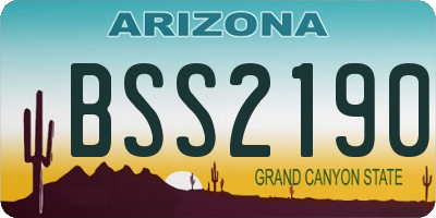 AZ license plate BSS2190