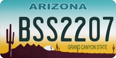 AZ license plate BSS2207