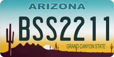 AZ license plate BSS2211