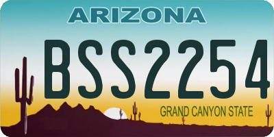 AZ license plate BSS2254