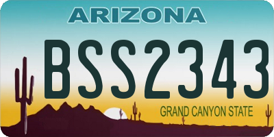 AZ license plate BSS2343
