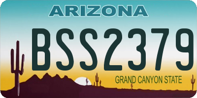 AZ license plate BSS2379