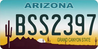 AZ license plate BSS2397