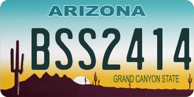 AZ license plate BSS2414