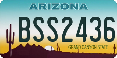 AZ license plate BSS2436