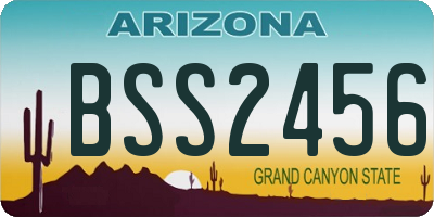 AZ license plate BSS2456