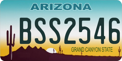AZ license plate BSS2546