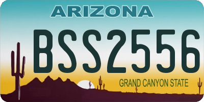 AZ license plate BSS2556