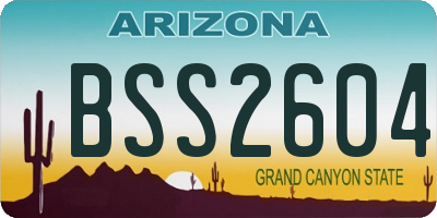 AZ license plate BSS2604