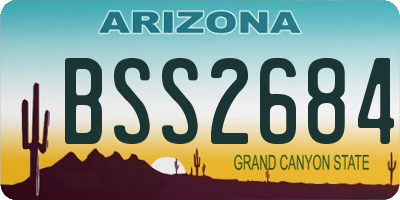 AZ license plate BSS2684