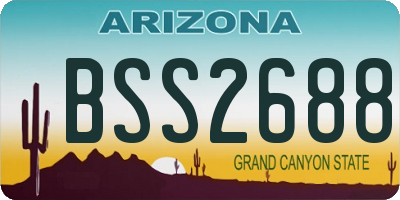 AZ license plate BSS2688