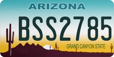 AZ license plate BSS2785