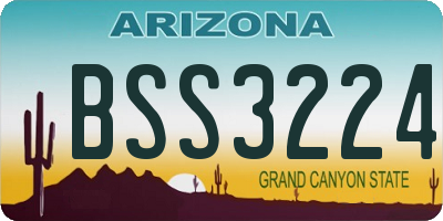 AZ license plate BSS3224