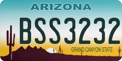 AZ license plate BSS3232