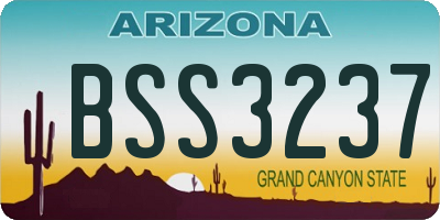 AZ license plate BSS3237