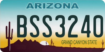AZ license plate BSS3240