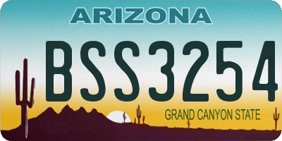 AZ license plate BSS3254