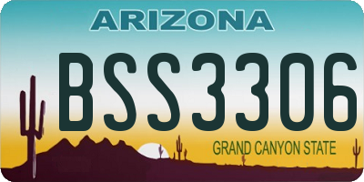 AZ license plate BSS3306
