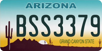 AZ license plate BSS3379