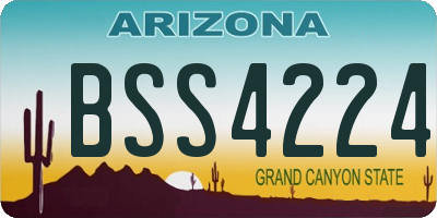 AZ license plate BSS4224
